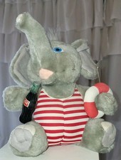 1993 COCA-COLA Plush Collection 13" Elephant in Swimsuit Toy Vintage Coke w tag