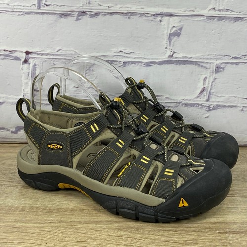 Keen Newport H2 Hiking Sandals Men's 9 Outdoor Waterproof Closed Toe Gray Tan