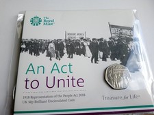 2018 Representation of the People Act 50p BU Coin In Royal Mint Pack - See Note
