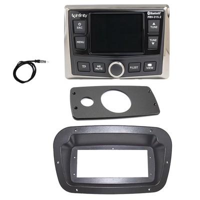Infinity PRV315 Marine Gauge Bluetooth Stereo Receiver, ANT,Adapter, Spa Bezel