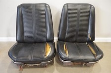 1966 Gto Le Mans Chevelle Ss 442 Front Black Bucket Seats 66