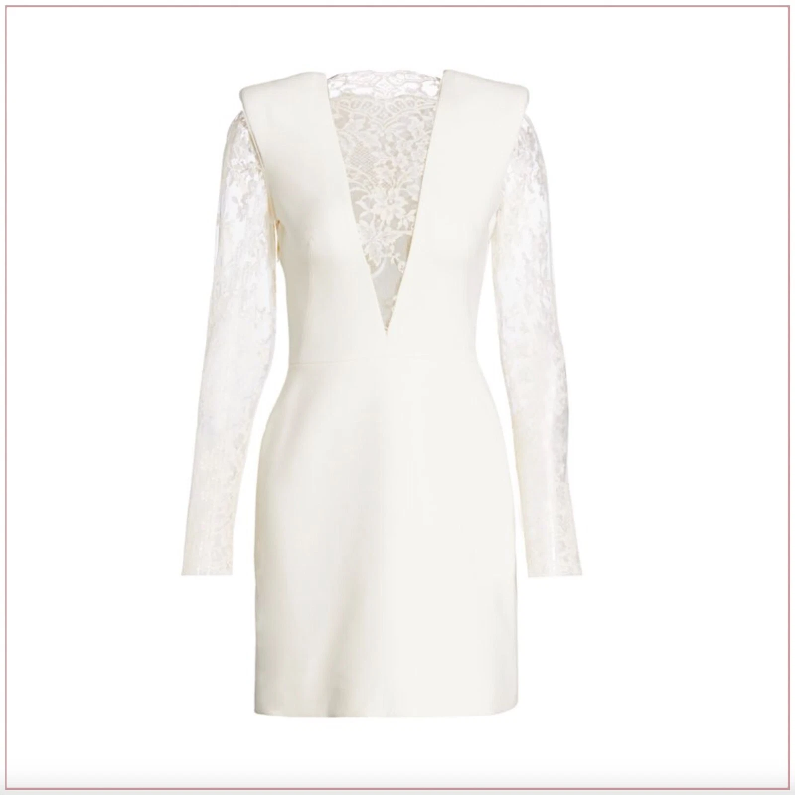 Abito da passerella Alexander McQueen strutturato in pizzo avorio $3995