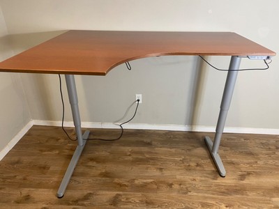 Sit/Stand IKEA Solid Wood Desk With Electronic Raise/Lower Function 