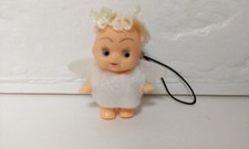 Kewpie-Chan angel QP white feather Kewpie strap key ring fluffy rare