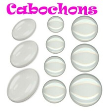 Glas Cabochon 10/12/14/16/18/20/25/30 mm Rund / Oval für Fassung Schmuck Wahlen
