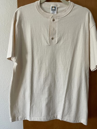 Phil Collins T Shirt-Vintage 94-Oatmeal-3 button-Both Sides of the World Tour