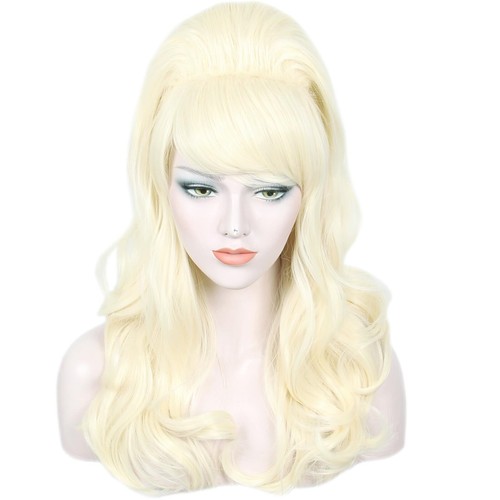 Long Wavy Blonde Wig Big Bouffant Beehive Wigs for Women fits 50s 80s Costume - 第 1/5 張圖片