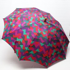 Missoni Umbrella Red Green Purple Geometric Wooden Handle Fox Frame Sheffield