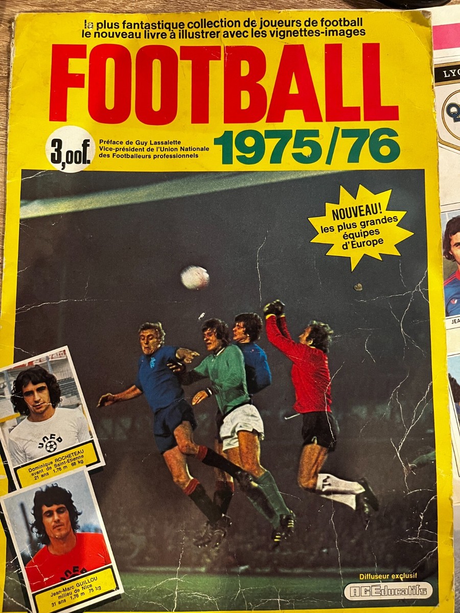 VALETTE OLYMPIQUE LYON OL GERLAND RECUPERATION PANINI FOOTBALL 76 1975