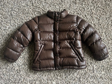 Kid  s winter coat Lands End Down Winter Snow Puffer Jacket Brown M 5-6