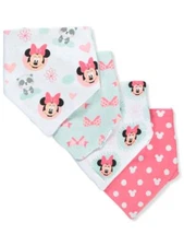 Disney Minnie Mouse Baby Bib, New Bandana Style Disney Bibs 4