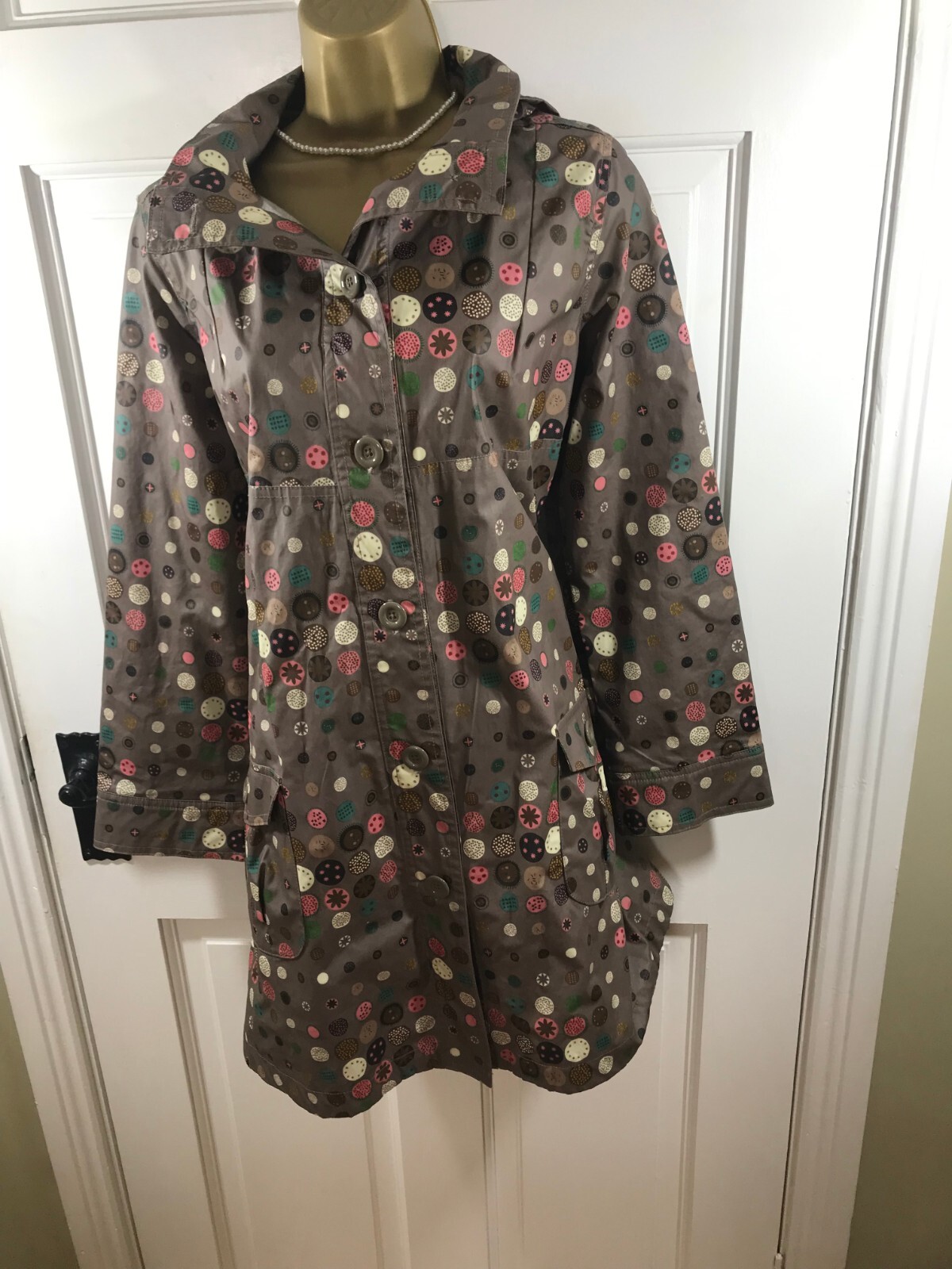 Avoca Brown & Multicoloured Patterned Lined Hoode… - image 3