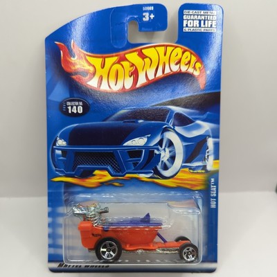 2001 Hot Wheels Collector #140 HOT SEAT Orange/Purple w/Chrome 5 Spoke Whls(146)