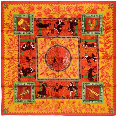 HERMES　エルメス　MUSIQUE DES DIEUX　神々の音楽　マフラー Musique Des Dieux Hermes Scarf by Claudia Stuhlhofer-Mayr