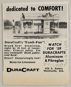 1958 Print Ad DuraCraft Famli-Fun Aluminum Pontoon Boats ...