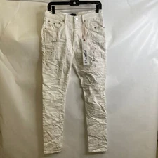 PURPLE BRAND Low Rise Skinny Jeans Men's Size 30 Optic White Paint 