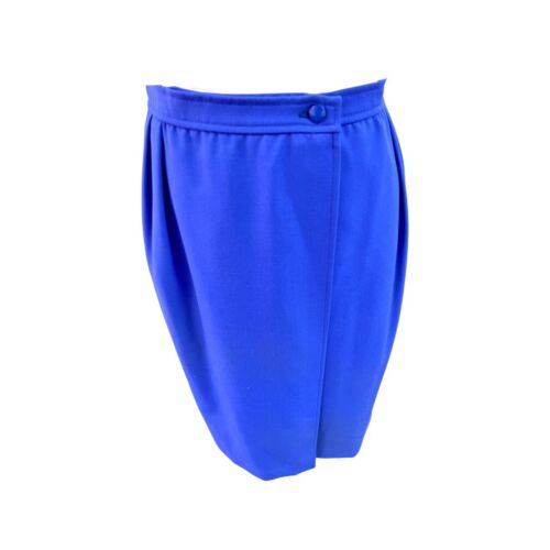Emanuel Ungaro Vintage Button Side Wrap Over The Knee Skirt Made in Italy - Picture 6 of 10