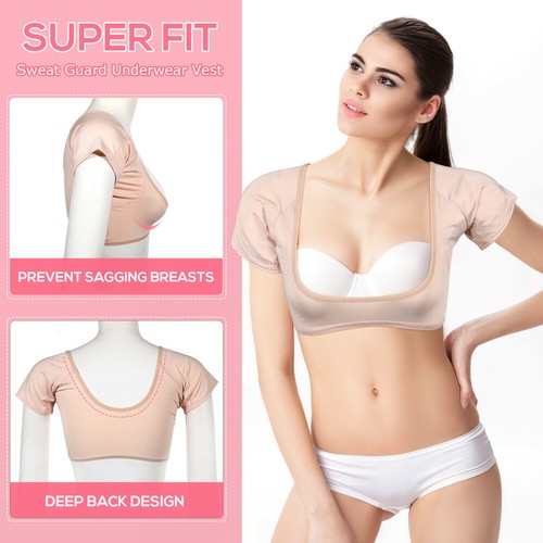 1pc Underarm Sweat Pads Vest Breathable Sweat Shield Vest Sweat Absorbent Quick - Picture 7 of 10