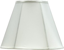 Aspen Creative 35003 Transitional Hexagon Bell Shape Lamp Shade, Off White