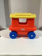 Little Tikes Chugga choo ride on train car caboose only red yellow hitch 12"