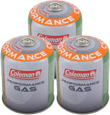 3x Coleman C500 Performance 440g Gaskartusche Schraubgaskartusche 7/16''