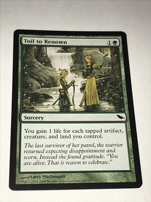 mtg renown cards TOIL TO RENOWN Magic the Gathering Card