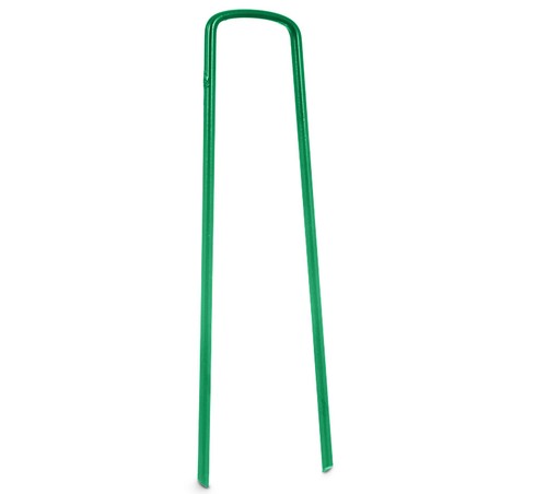 50 x GREEN U SHAPE PINS FOR ARTIFICIAL GRASS TURF GALVANISED TENT GROUND PEGS - Picture 4 of 11