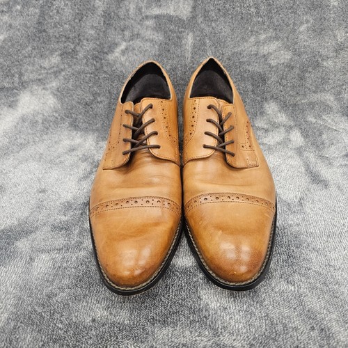 Stacy Adams Prescott Dress Shoes mens 11M Brown leather  cap toe oxford 24858 - Picture 12 of 14