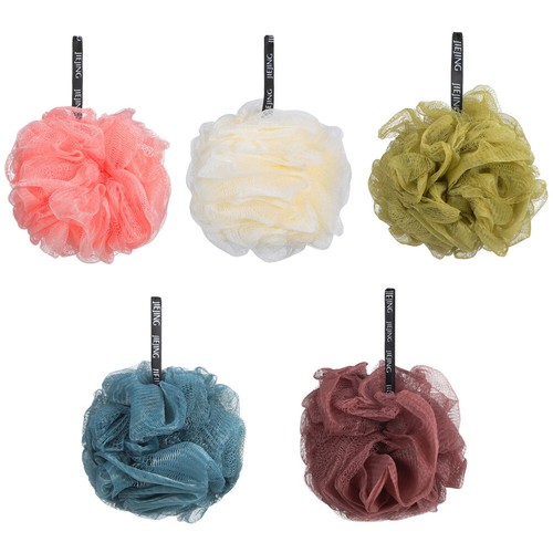 5 Pcs -Puff-Hocker Duschquaste Duschbälle-Hocker Badeschwamm-Peeling - 第 1/11 張圖片