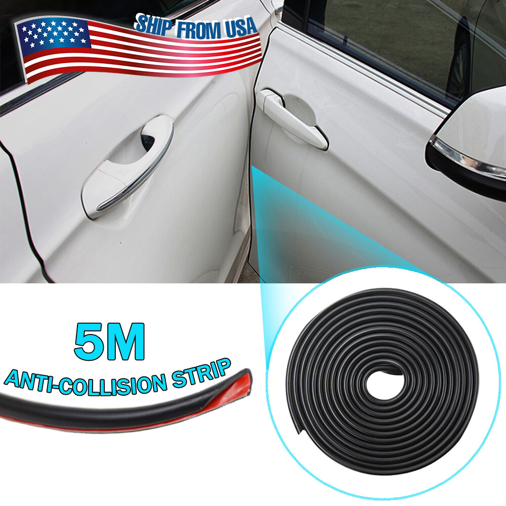 16 ft Car Door Edge Trim Guard Molding Rubber Seal Strip Scratch Protector Black