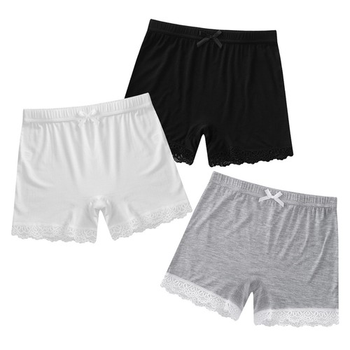 Kids Girls Underwear Stretchy 3Pcs/Set Sportwear Shorts Skating Panties Gym Bow - Picture 90 of 125