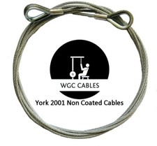 York 2001 economy non coated multi gym cables - 7 cable options available