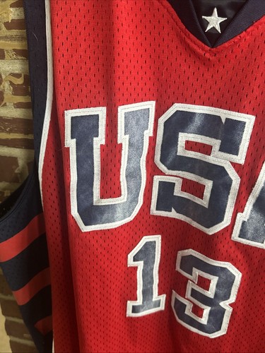 USA OLYMPIC TEAM Vintage REEBOK Dream Team TIM DUNCAN Stitched 3XL Jersey - Picture 6 of 12