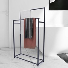 Metal Freestanding Towel Holder 2-Tier Towel Organizer Stand Bathroom Towel Rack