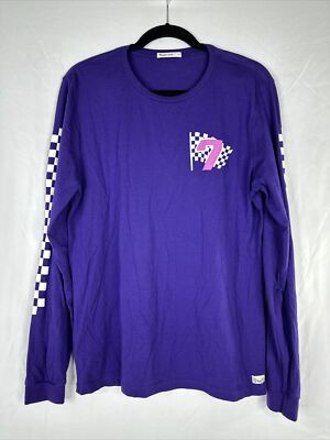 Marine Layer Graphic T-shirt Mens Size S Purple Long Sleeve Double Sided Casual