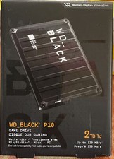 Western Digital BLACK P10 2TB Game Drive PS Xbox Pc Up To 130mb New,Authentic