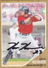 KEVIN KIERMAIER BOWLING GREEN HOT RODS SIGNED HERITAGE MINOR CARD TAMPA BAY RAYS