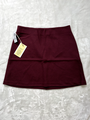 Aritzia Wilfred Classic Mini Skirt Burgundy Size