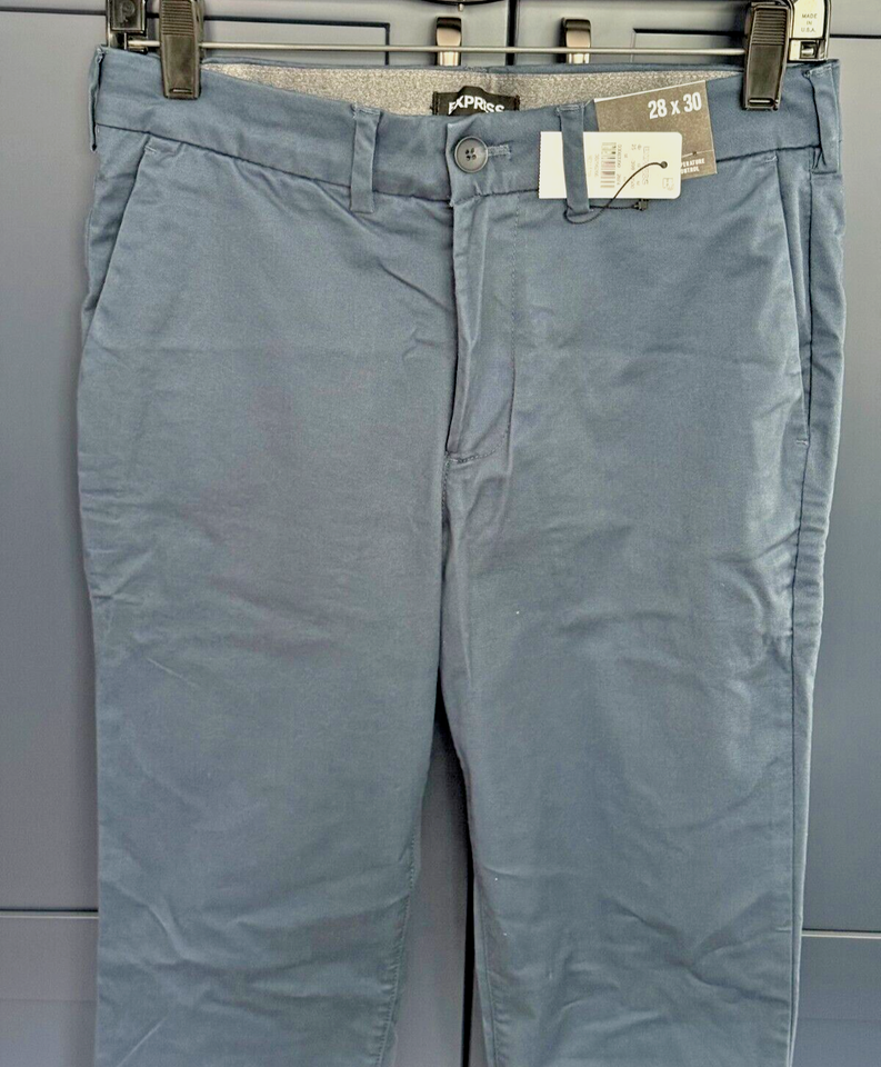 Express Men's Skinny Hyper Stretch Pant Temperature Control 28x30 Blue eBay