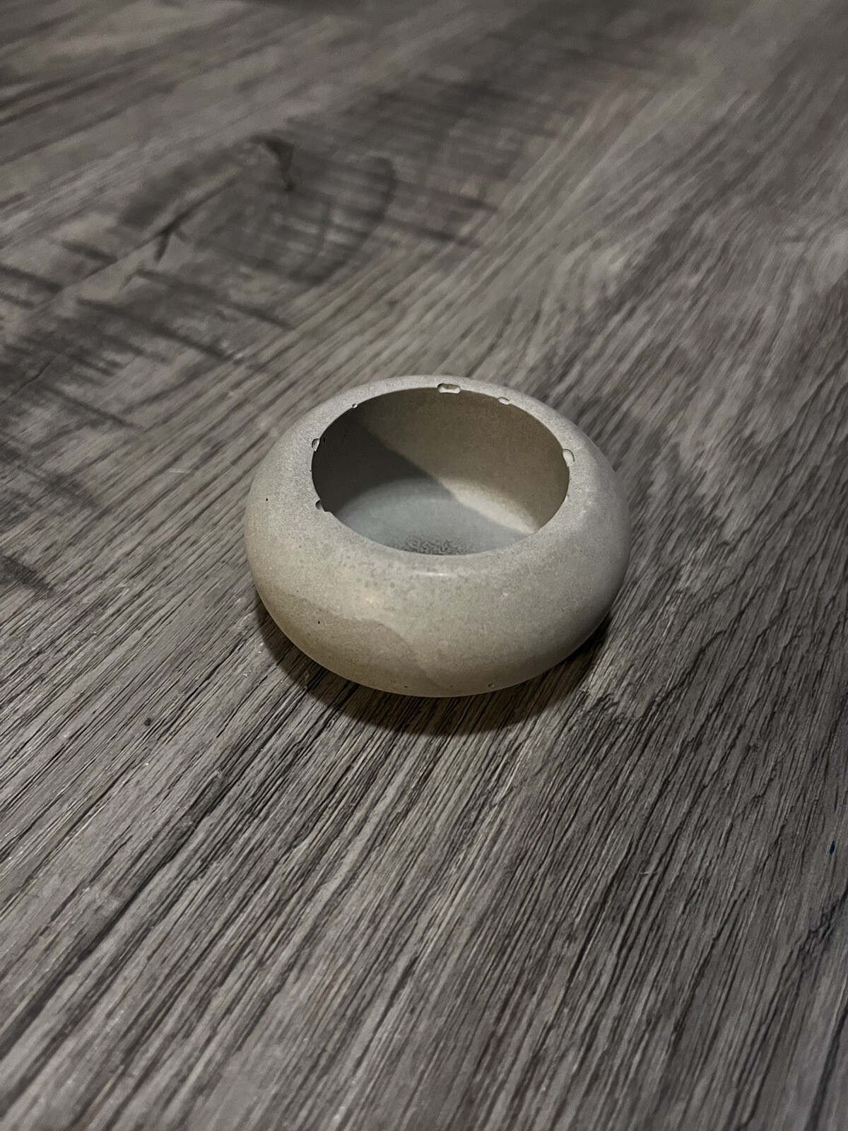 Small Concrete Container Jewelry Holder Vessel Candle Tea Light Holder