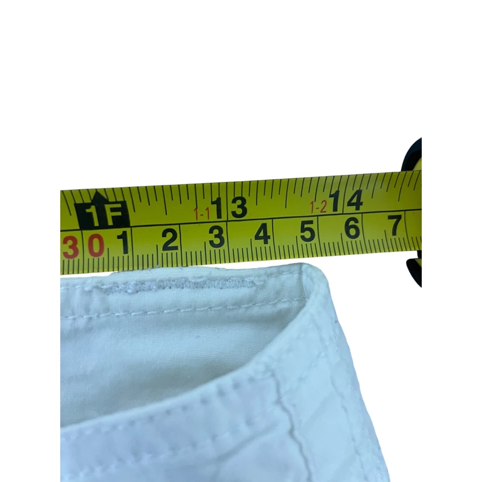 Calça American Rag perna reta feminina tamanho 1 off white frente plana com bolsos - Imagem 4 de 4