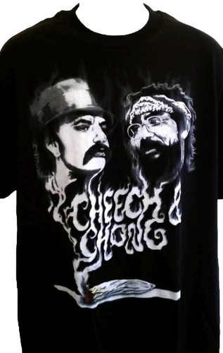 VINTAGE Cheech and Chong “Framed” Shirt Adult Medium Gray Graphic 