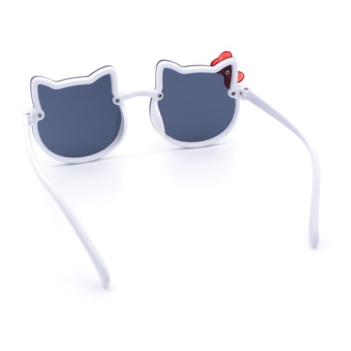 Girls Size Rimless Kitty Cat Shape Plastic Rimless Sunglasses - Picture 6 of 37