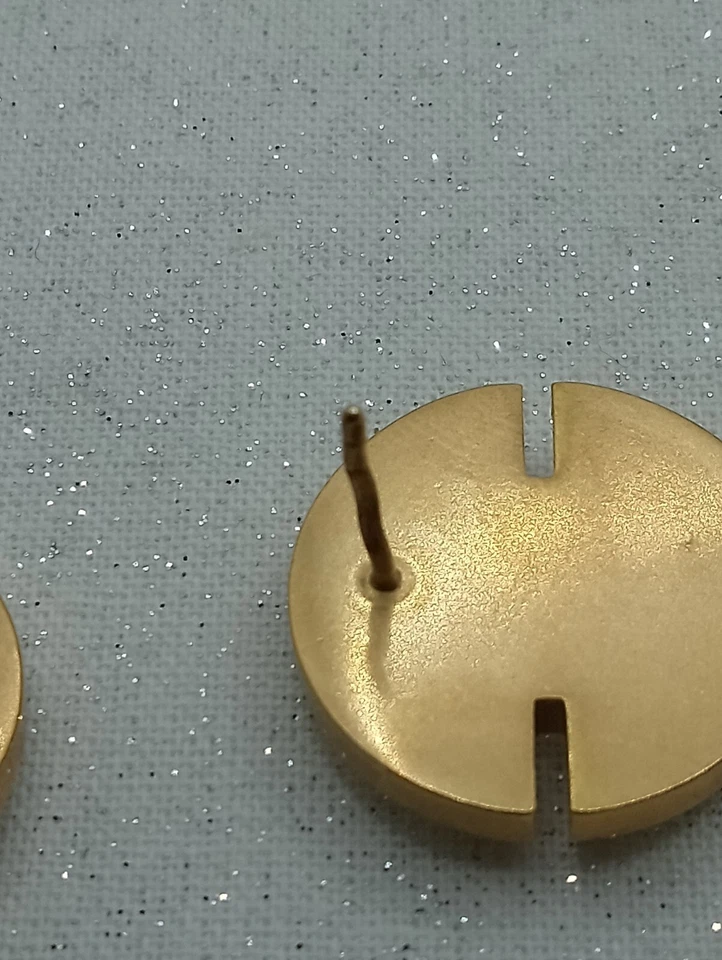 Pendientes Chapados en Oro Inez By Boe Vidrio Geométrico Poste Trasero Diseñador Transparente Foto 4 de 4