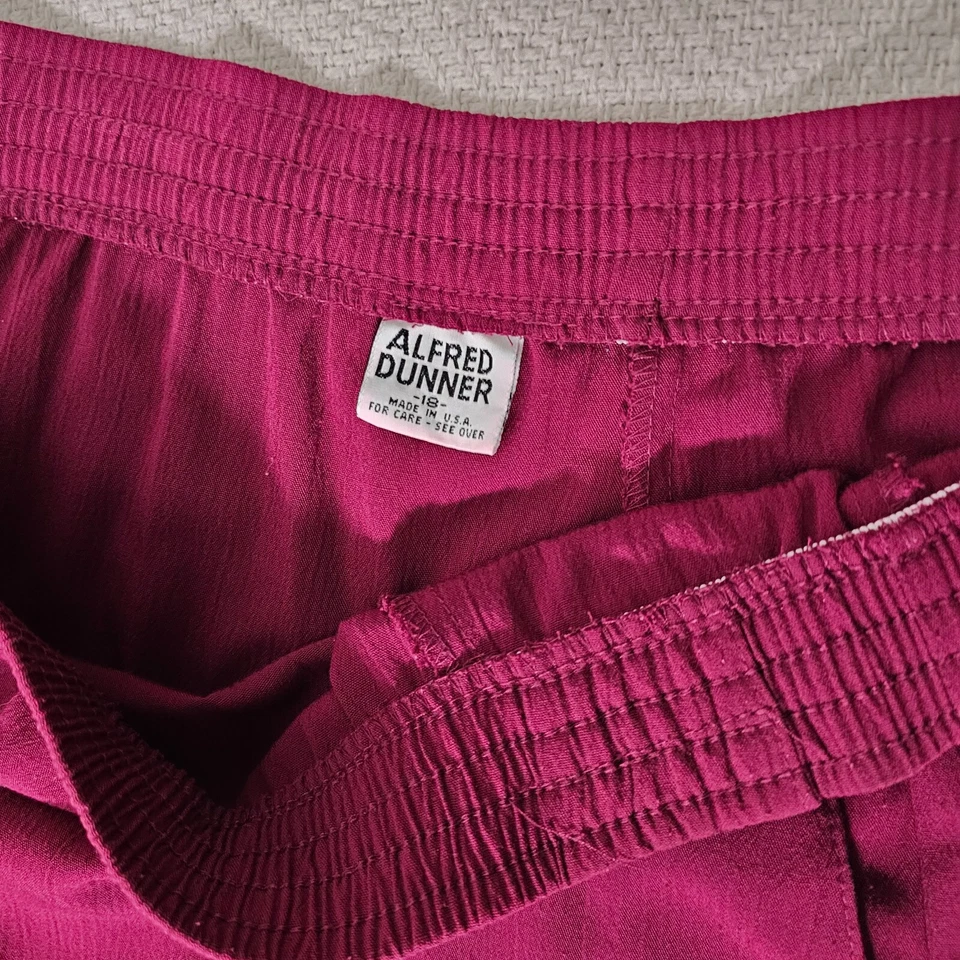 Falda recta de colección Alfred Dunner talla 18 rosa bolsillos cintura elástica EE. UU. Foto 3 de 4