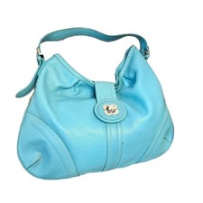 Maxximum Sky Blue Pebbled Leather Large Slouchy Hobo Bag