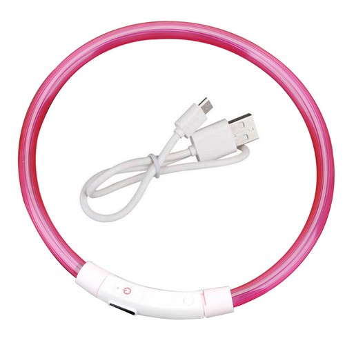 Collar LED para Mascotas Perros USB Recargable Intermitente Luminoso Seguridad Luz Nocturna Reino Unido - Imagen 13 de 16