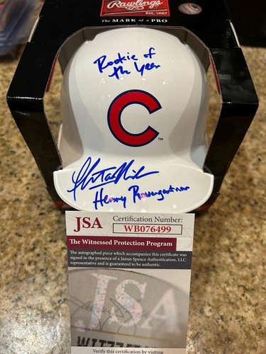 THOMAS IAN NICHOLAS ROOKIE OF THE YEAR MOVIE CHICAGO CUBS SIGNED HELMET JSA COA - Picture 2 of 4
