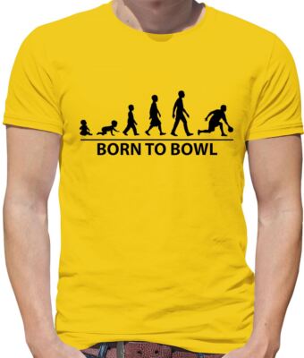 Born To Bowl - Mens T-Shirt - Bowling Ten Pin 10 Strike Ball Party