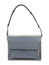 Marni Leather Trunk Bag Baby Blue Peach Single Shoulder Strap Medium